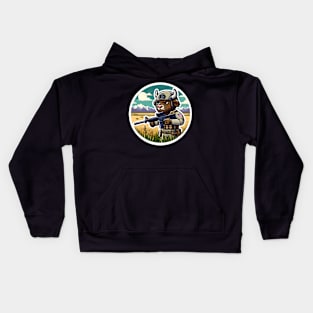 Tactical Bison Buffalo Kids Hoodie